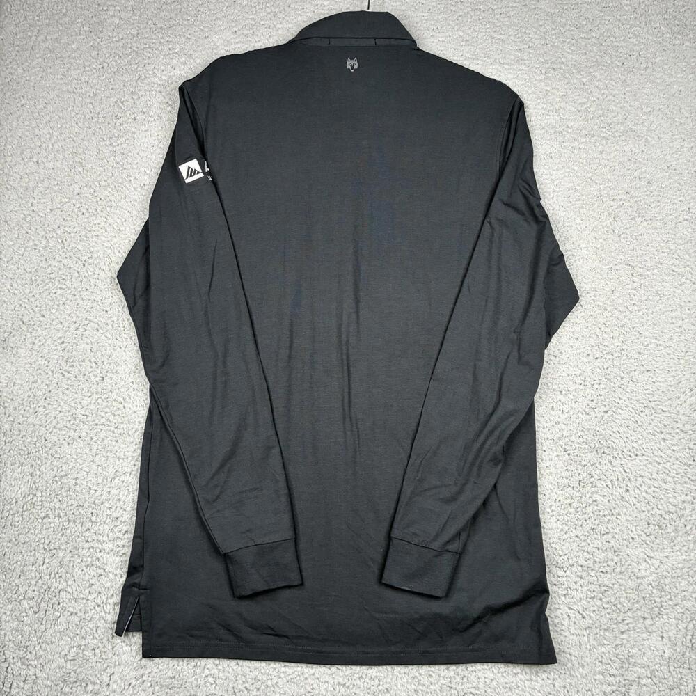 Greyson Polo Shirt Men's M Gray Performance Stretch Long Sleeve Golf Logo - Picture 6 of 8